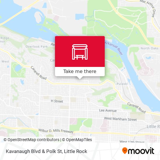 Kavanaugh Blvd & Polk St map