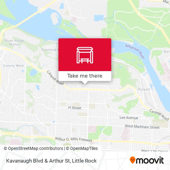 Mapa de Kavanaugh Blvd & Arthur St