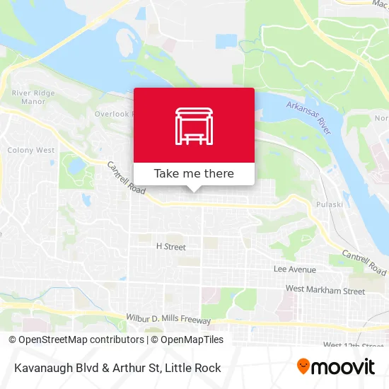 Mapa de Kavanaugh Blvd & Arthur St