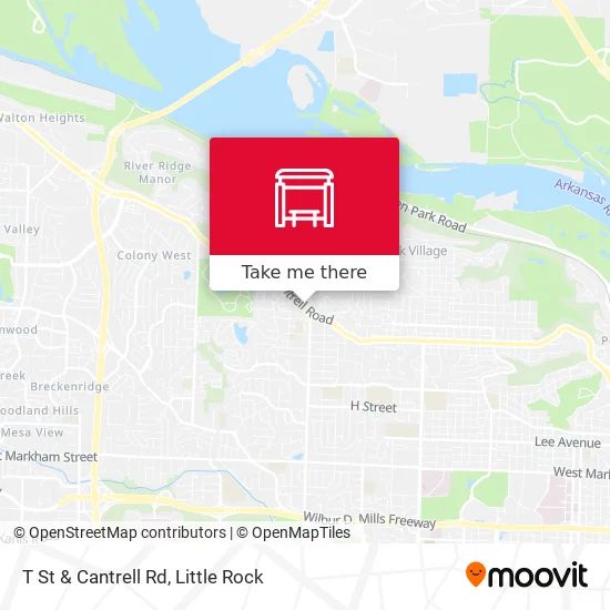 Mapa de T St & Cantrell Rd