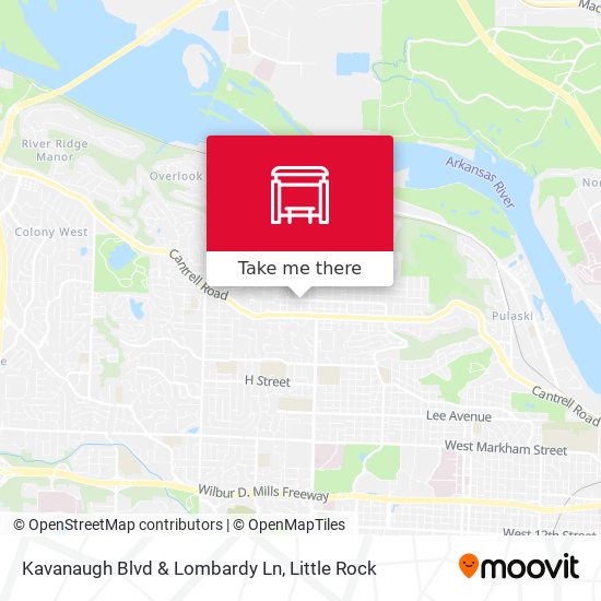 Kavanaugh Blvd & Lombardy Ln map