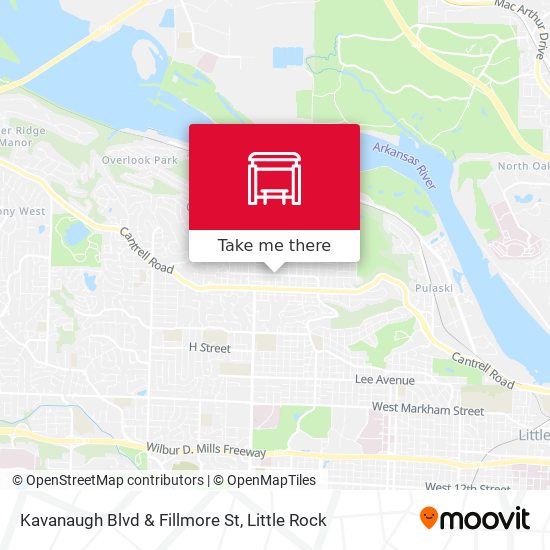 Kavanaugh Blvd & Fillmore St map