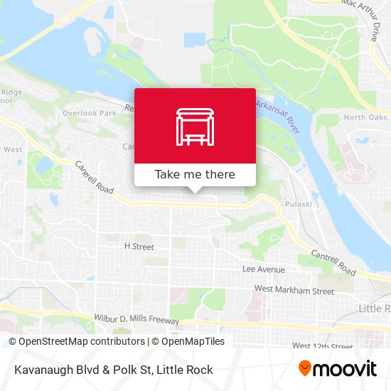 Kavanaugh Blvd & Polk St map