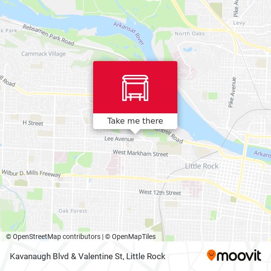 Mapa de Kavanaugh Blvd & Valentine St