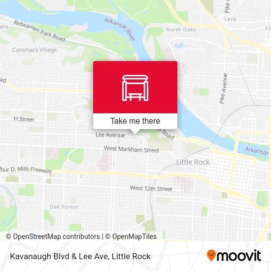Mapa de Kavanaugh Blvd & Lee Ave