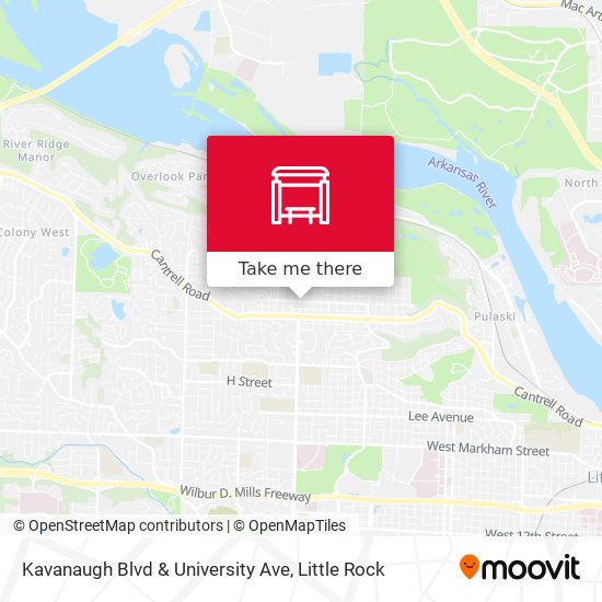 Mapa de Kavanaugh Blvd & University Ave