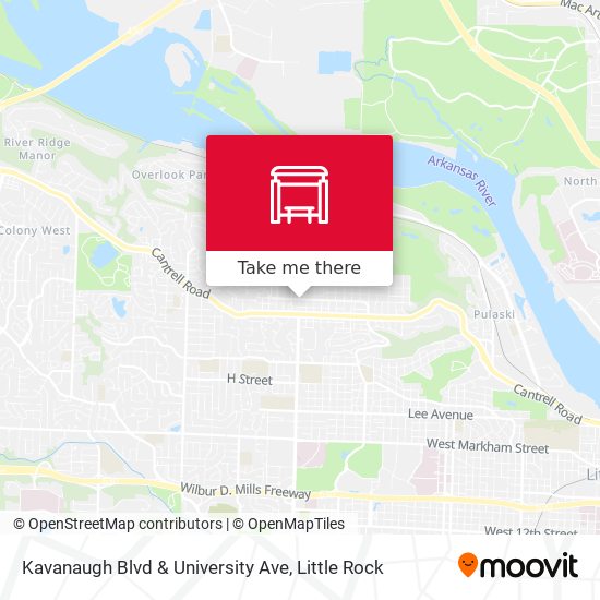 Mapa de Kavanaugh Blvd & University Ave