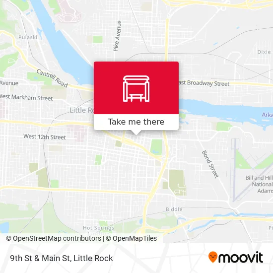 9th St & Main St map