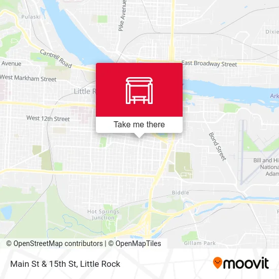 Main St & 15th St map