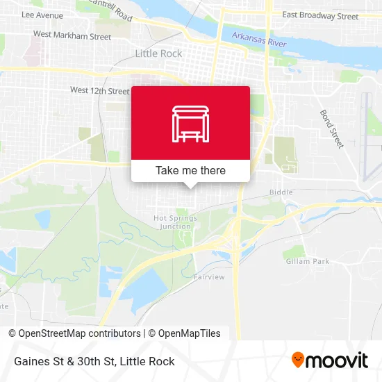 Gaines St & 30th St map