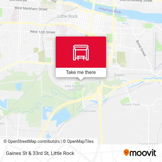 Gaines St & 33rd St map
