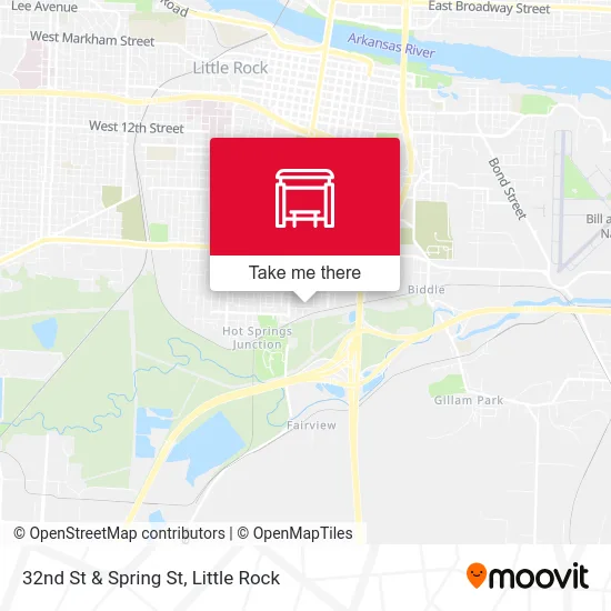 32nd St & Spring St map