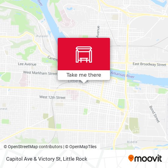Capitol Ave & Victory St map