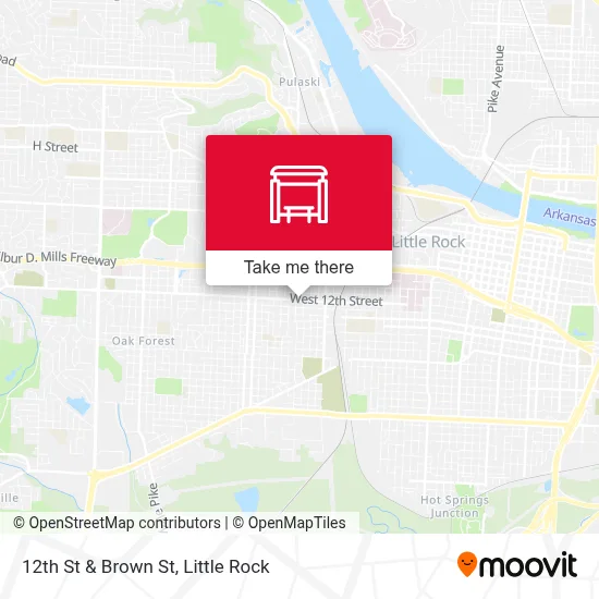 12th St & Brown St map
