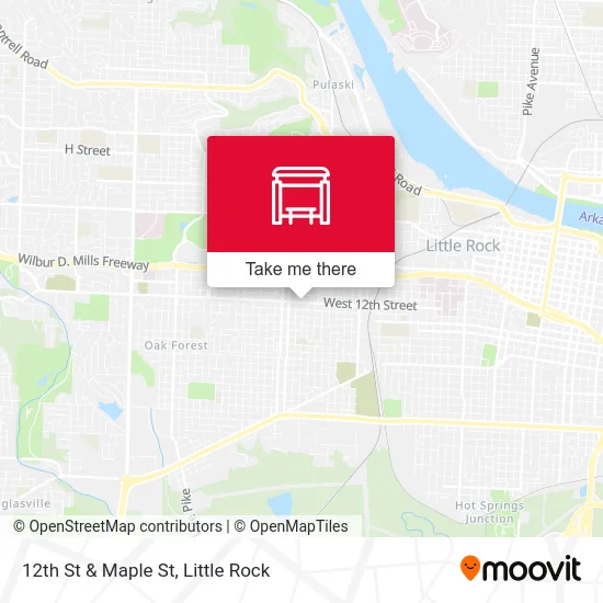 12th St & Maple St map