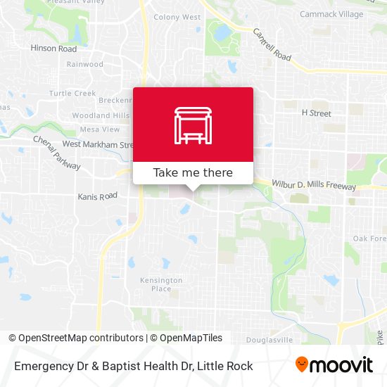 Emergency Dr & Baptist Health Dr map