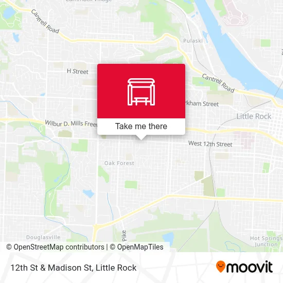 12th St & Madison St map