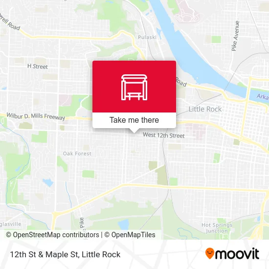 12th St & Maple St map