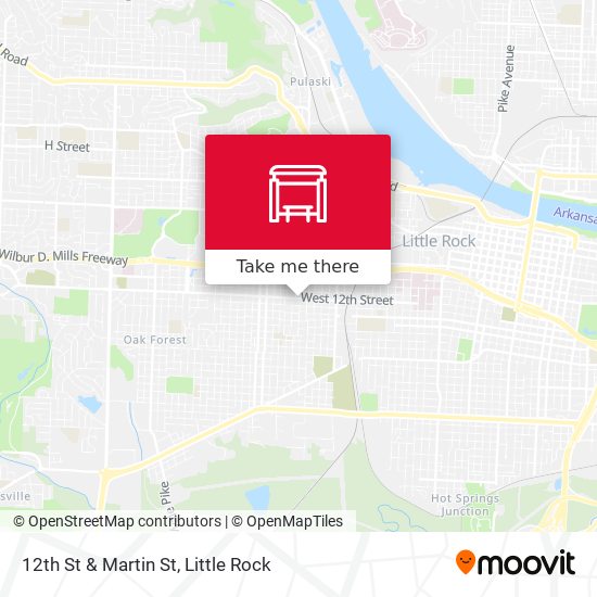 12th St & Martin St map