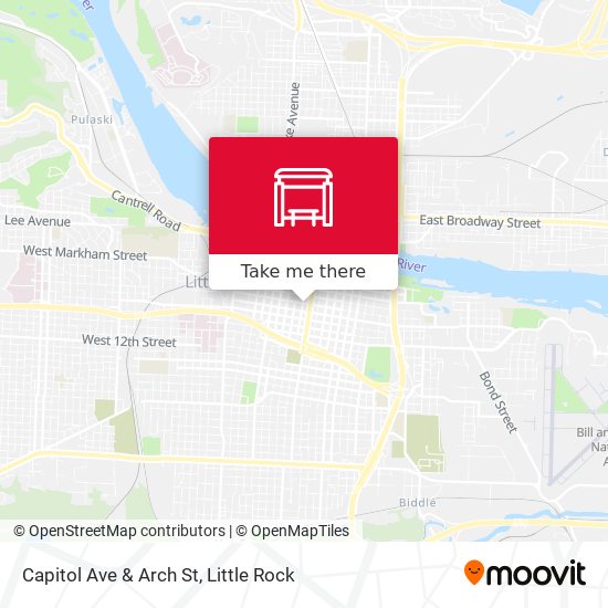 Capitol Ave & Arch St map