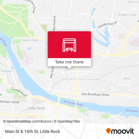 Main St & 16th St map