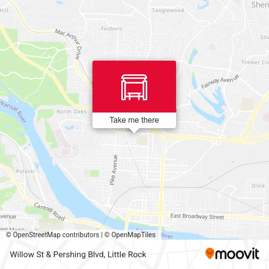 Mapa de Willow St & Pershing Blvd