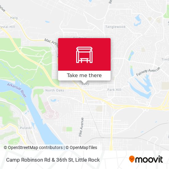 Camp Robinson Rd & 36th St map