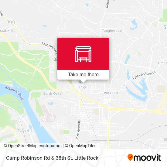 Camp Robinson Rd & 38th St map