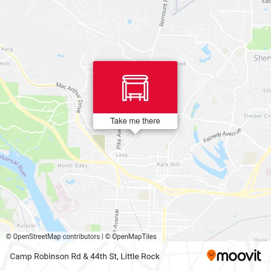 Camp Robinson Rd & 44th St map