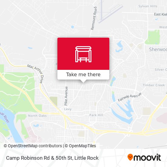 Camp Robinson Rd & 50th St map