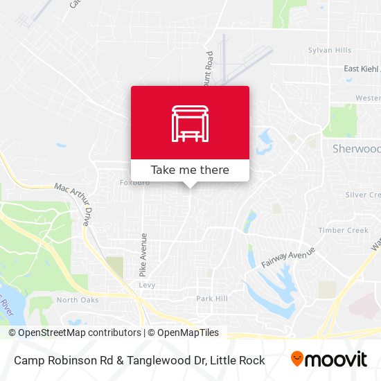 Mapa de Camp Robinson Rd & Tanglewood Dr