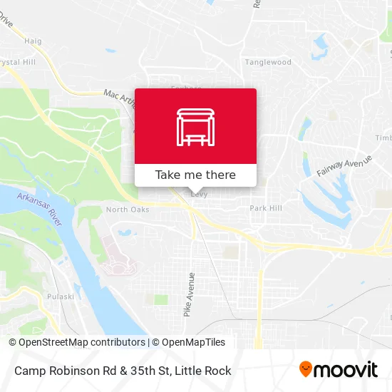 Camp Robinson Rd & 35th St map