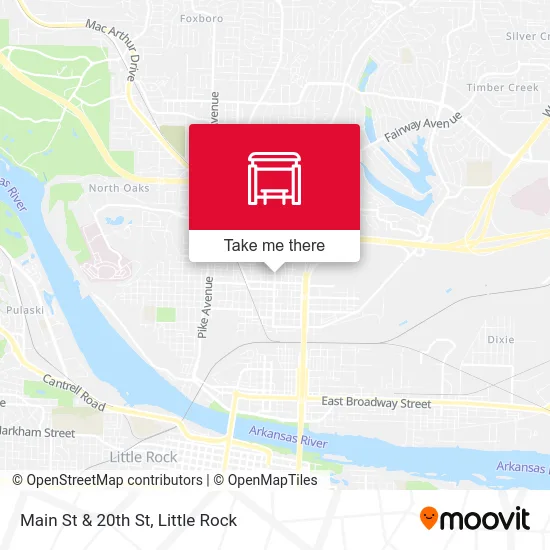 Main St & 20th St map