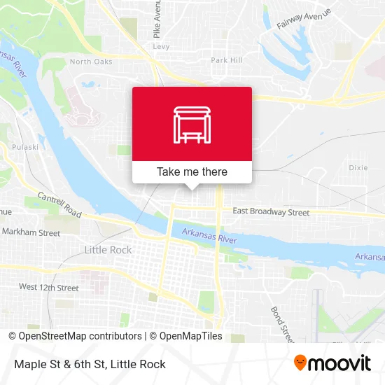 Maple St & 6th St map