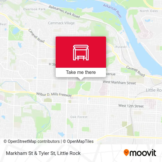 Markham St & Tyler St map