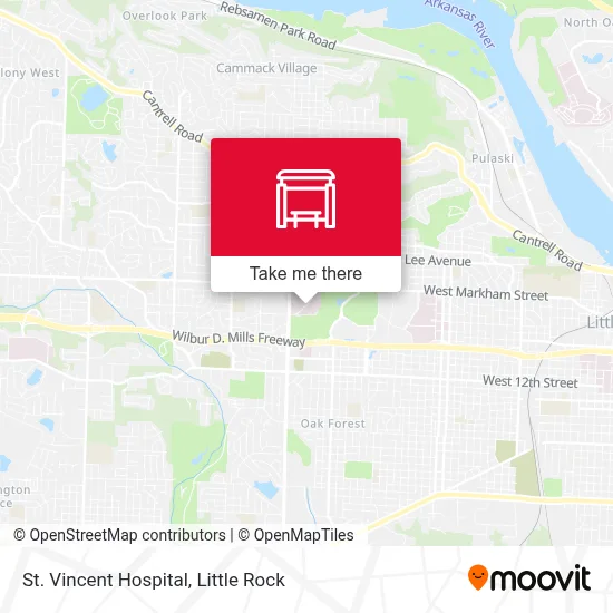 St. Vincent Hospital map