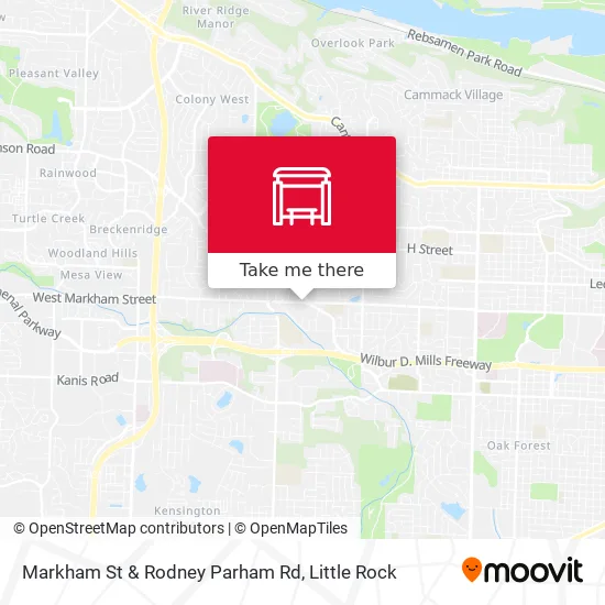 Markham St & Rodney Parham Rd map