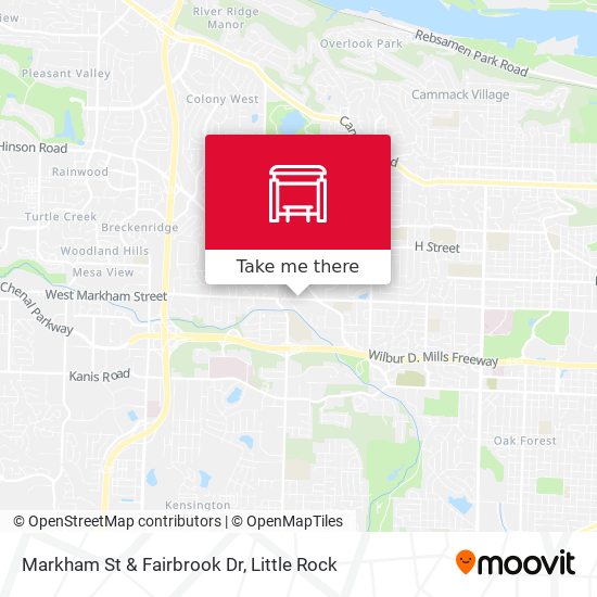 Markham St & Fairbrook Dr map