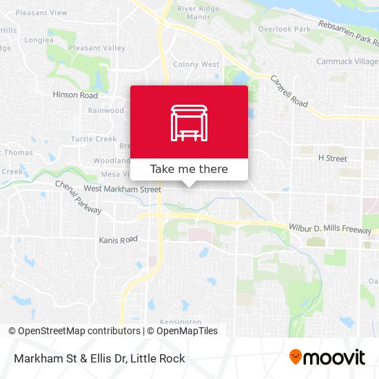 Markham St & Ellis Dr map