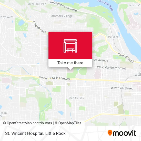 St. Vincent Hospital map