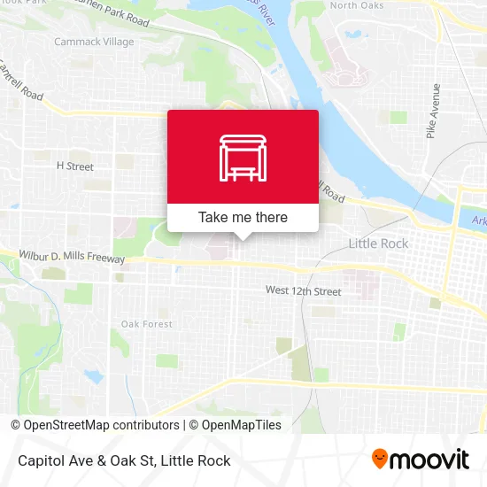 Capitol Ave & Oak St map