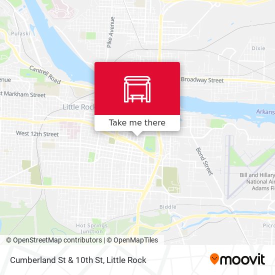 Cumberland St & 10th St map