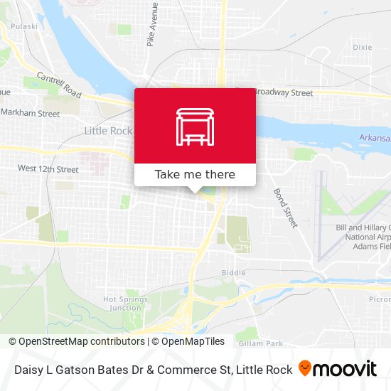 Mapa de Daisy L Gatson Bates Dr & Commerce St