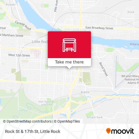 Rock St & 17th St map