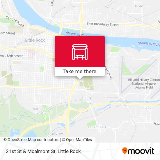 21st St & Mcalmont St map