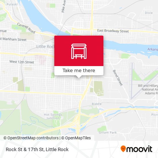 Rock St & 17th St map