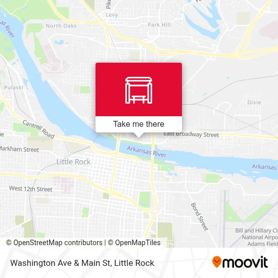 Washington Ave & Main St map