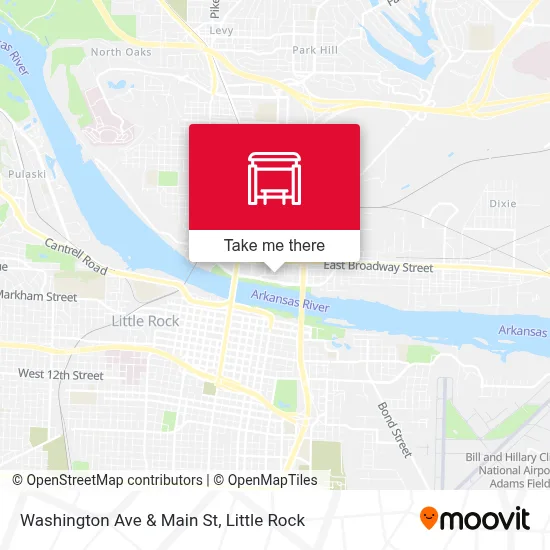 Washington Ave & Main St map