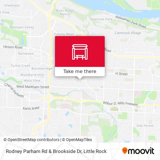 Rodney Parham Rd & Brookside Dr map