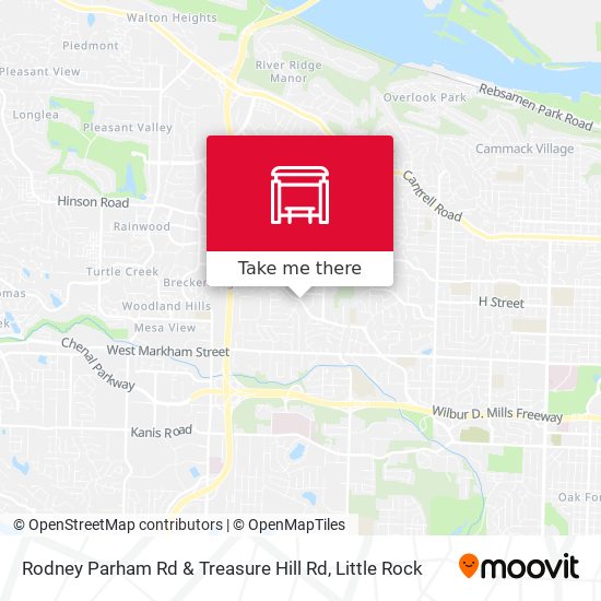 Rodney Parham Rd & Treasure Hill Rd map